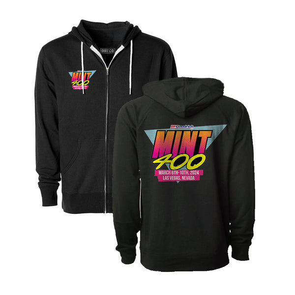 DIRT ロゴパーカー 2024 Mint 400 Event Zip-Up Terry Cotton Hoodie – Dirt Co.