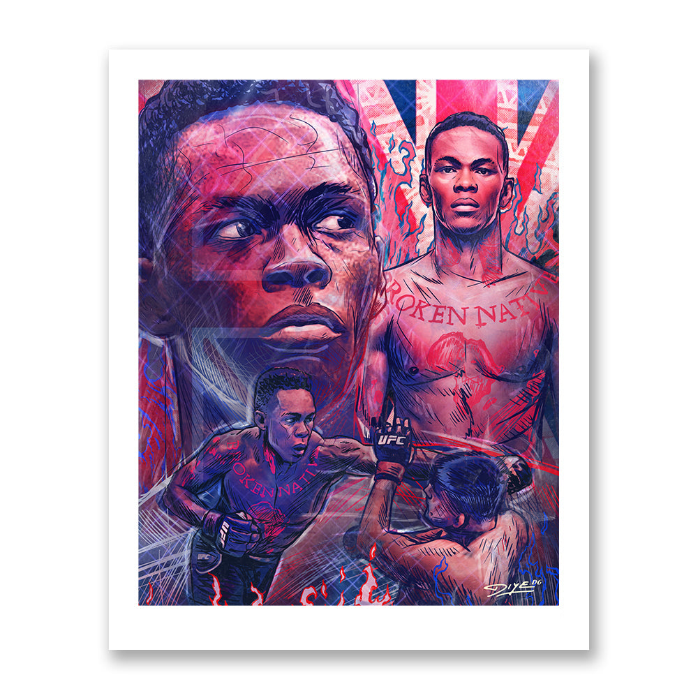 Israel Adesanya Fine Art Print (DIYE)