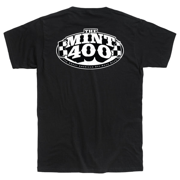 ★MUCENT★ Signature round back logo tee in 4 colors 3154 Signature Label - Reverse Black V-Neck T-Shirt