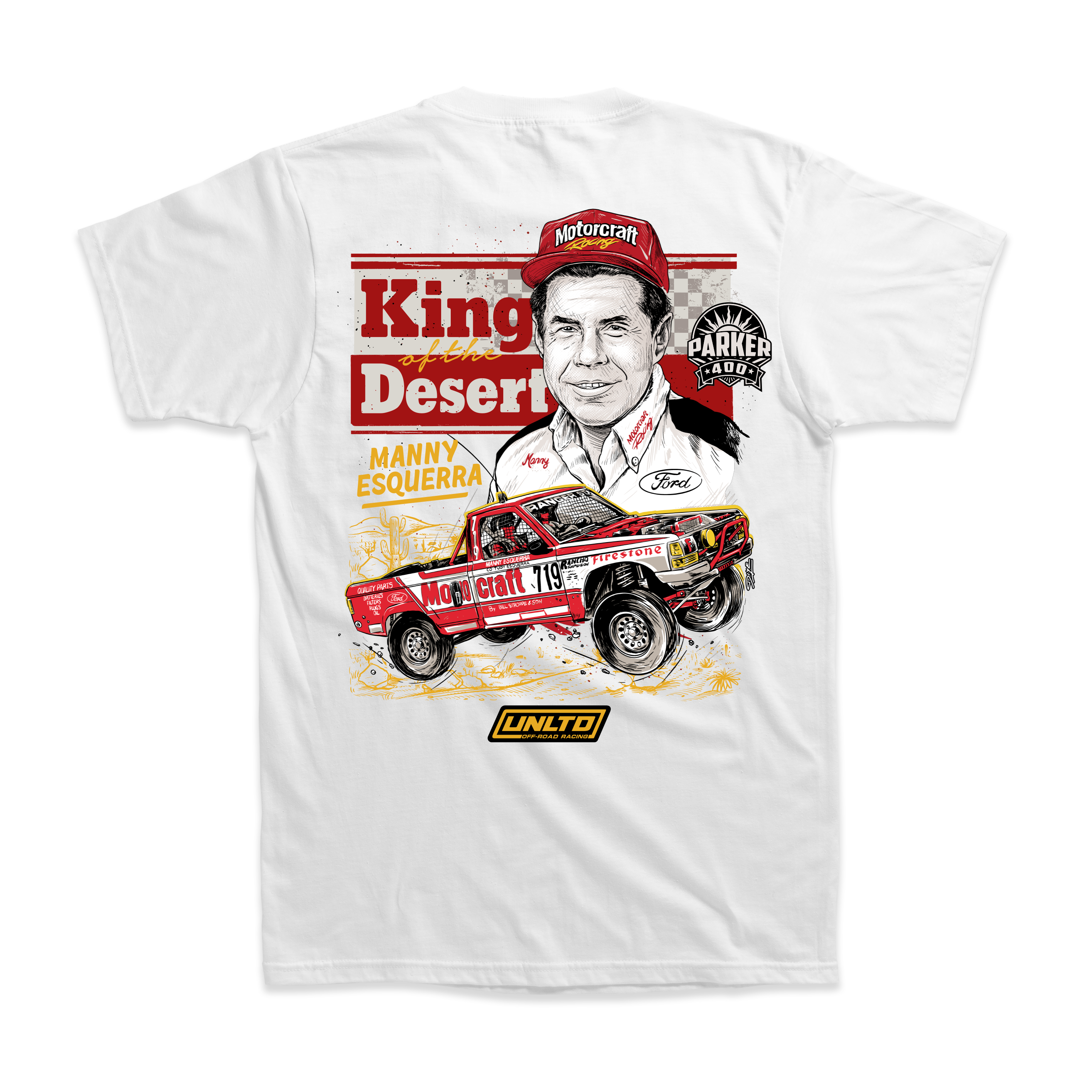 Parker 400 "Manny Esquerra" Tribute Shirt (White)