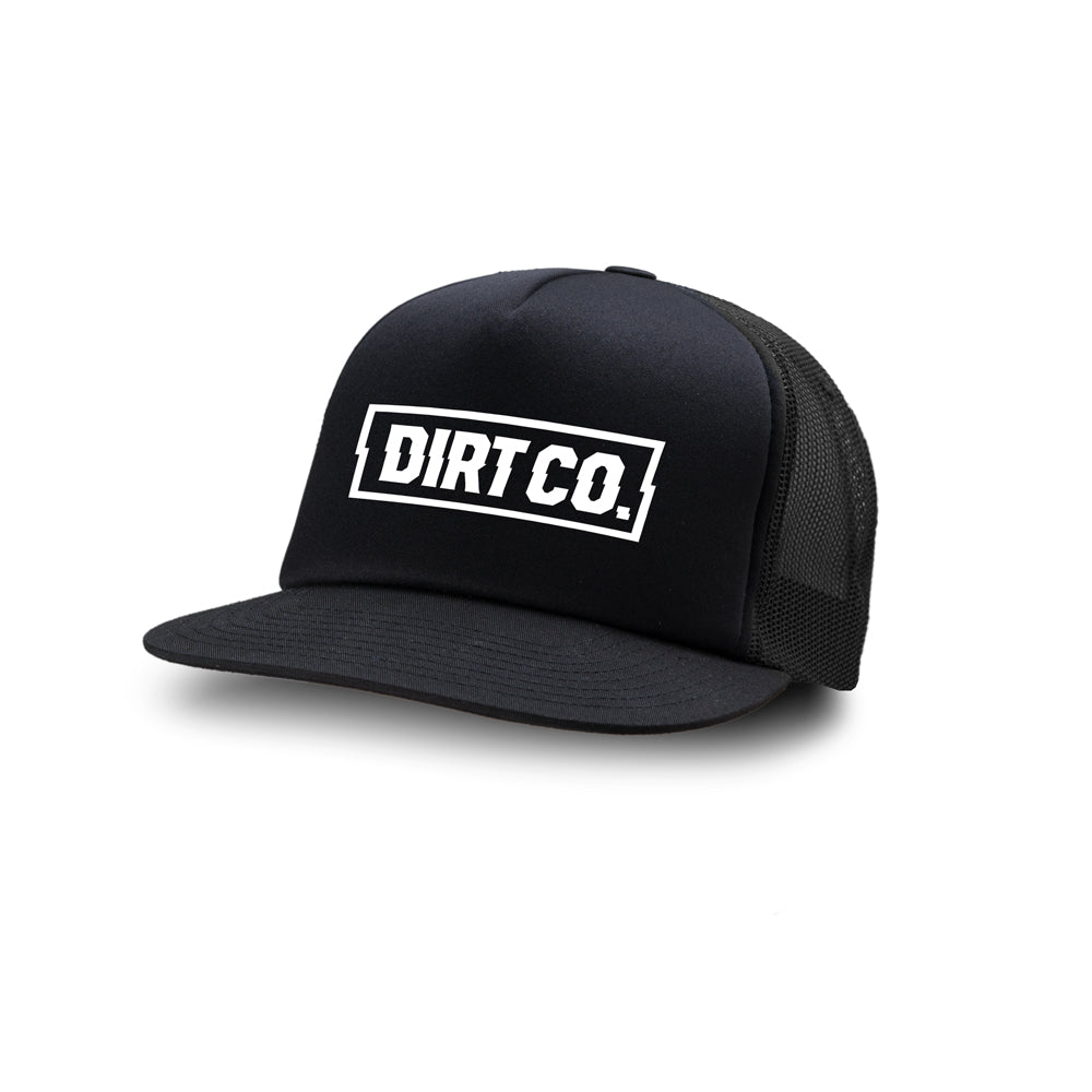 Dirt Co. "Rocker" Foam Trucker Hat (Black/Black)