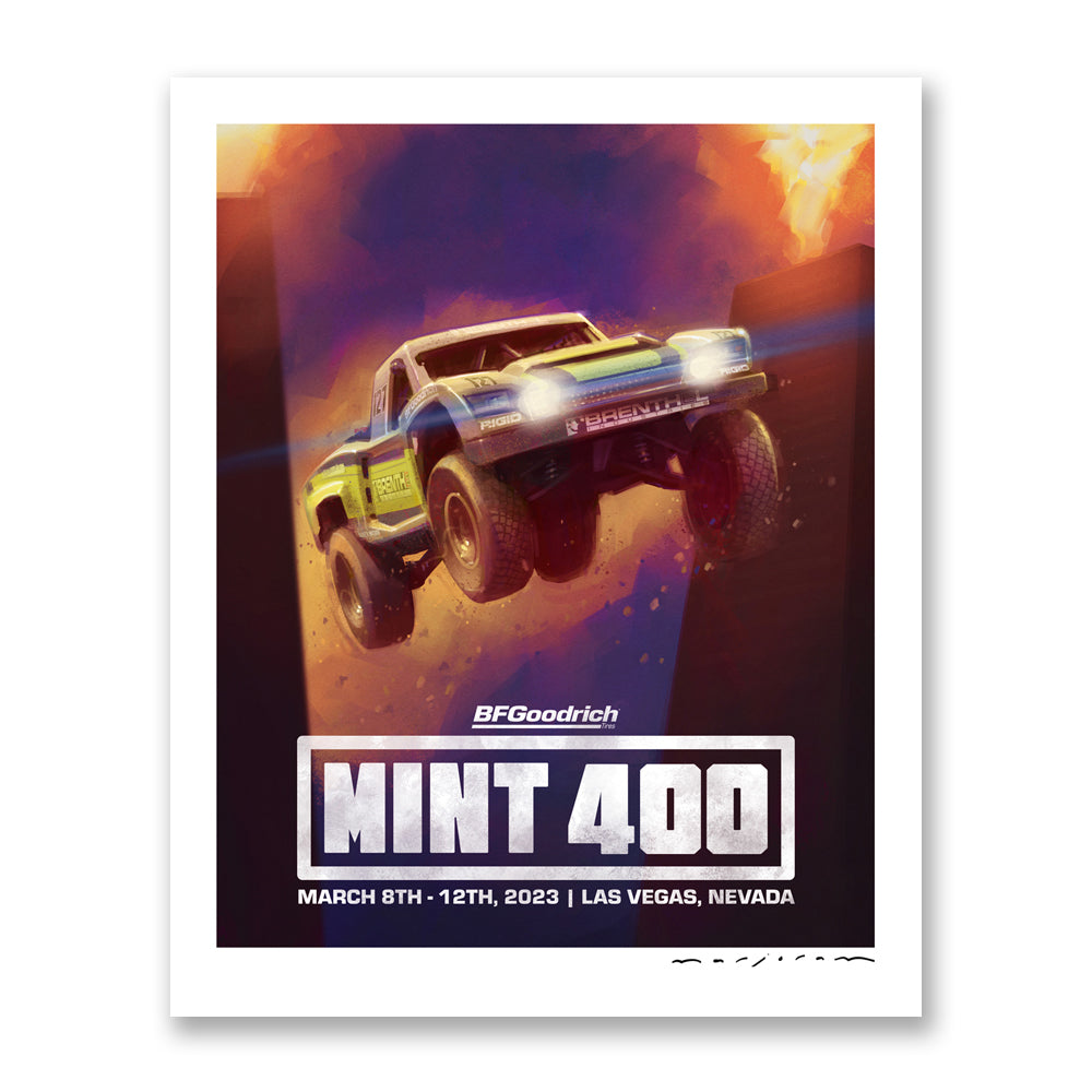 2023 Official BFGoodrich Tires Mint 400 Fine Art Print - Flying Through Fire