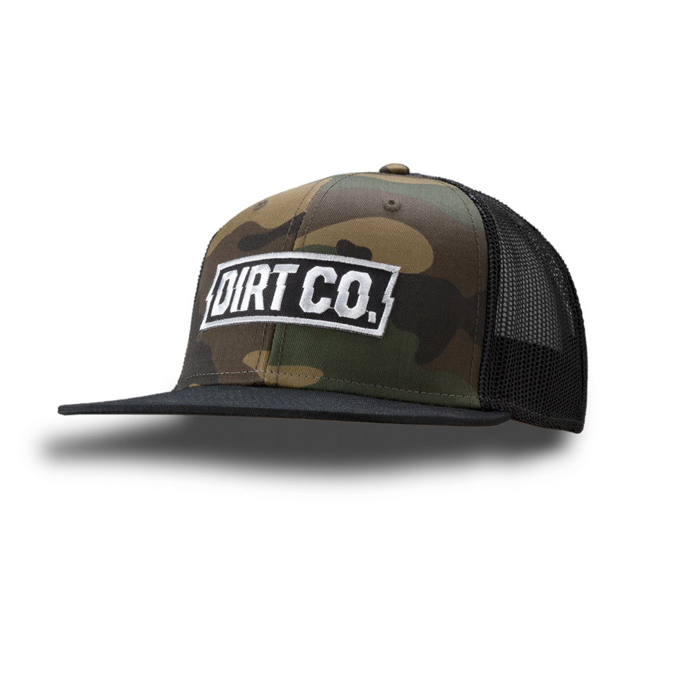 Dirt Co. "Rocker" Snap Back Hat (Camo/Black)