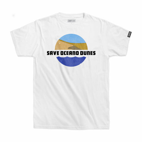 Dirt Co. #SOD Save Oceano Dunes T-Shirt (White)