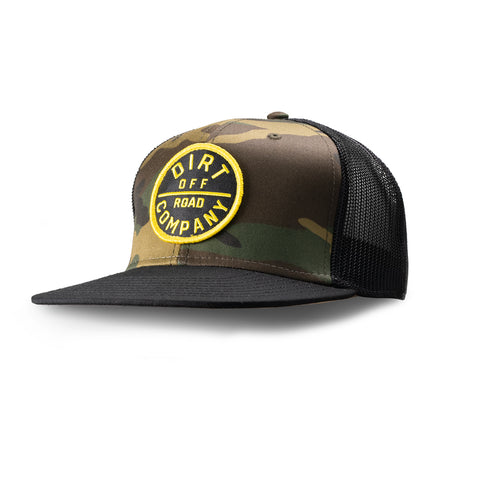 Dirt Co. "Emblem" Snap Back Hat (Camo/Black)